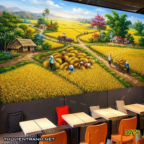 Tranh dán tường Đổng quê, Quê hương, Làng Quê Việt - -DQV-56 - Kết quả tìm kiếm tranh tường